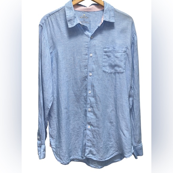 Lilly Pulitzer Men's Stuff Addison Shirt Blue Button Down Large - Picture 3 of 9